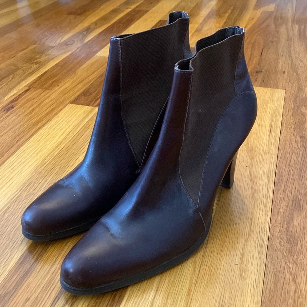 Franco Sarto Women’s Brown Heeled Leather Boots Size 9